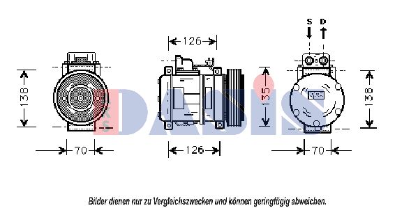 AKS DASIS Kompressor,kliimaseade 850709N